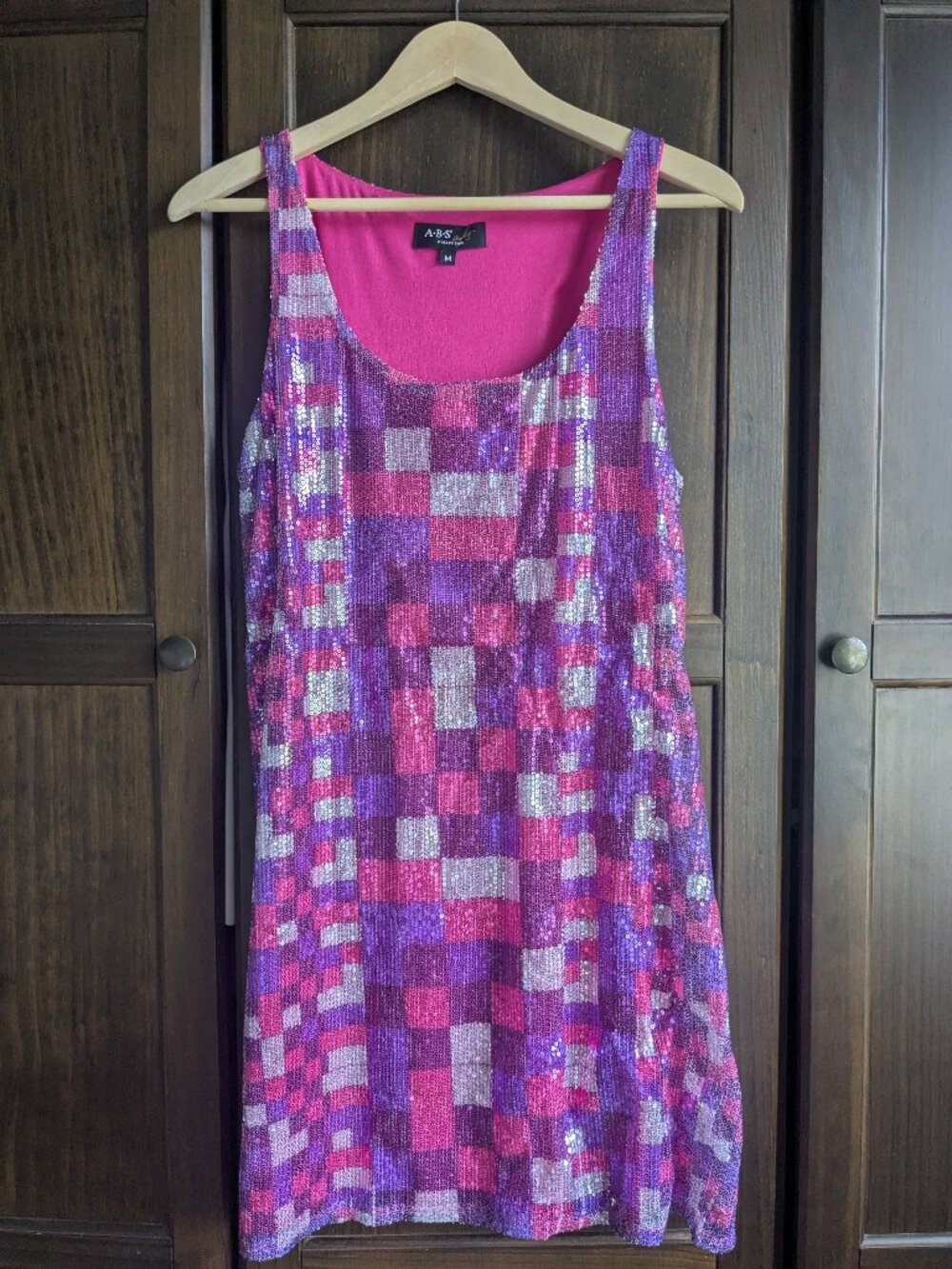 ABS - Vintage Multicolor Sequin Sleeveless Dress – Size M